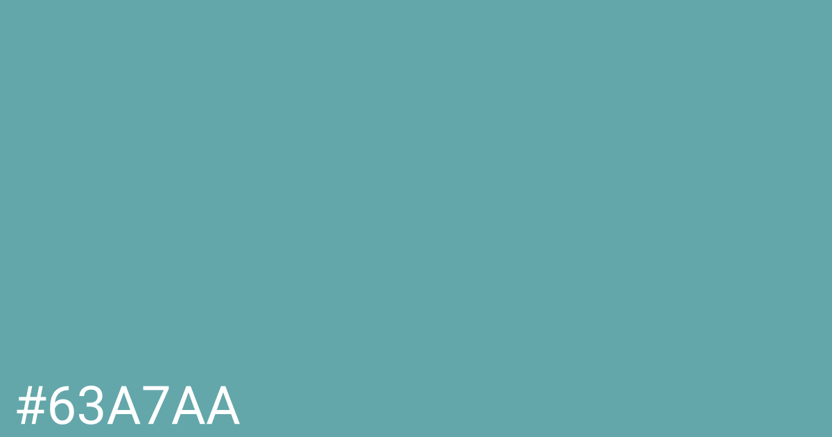 Hex color #63a7aa graphic