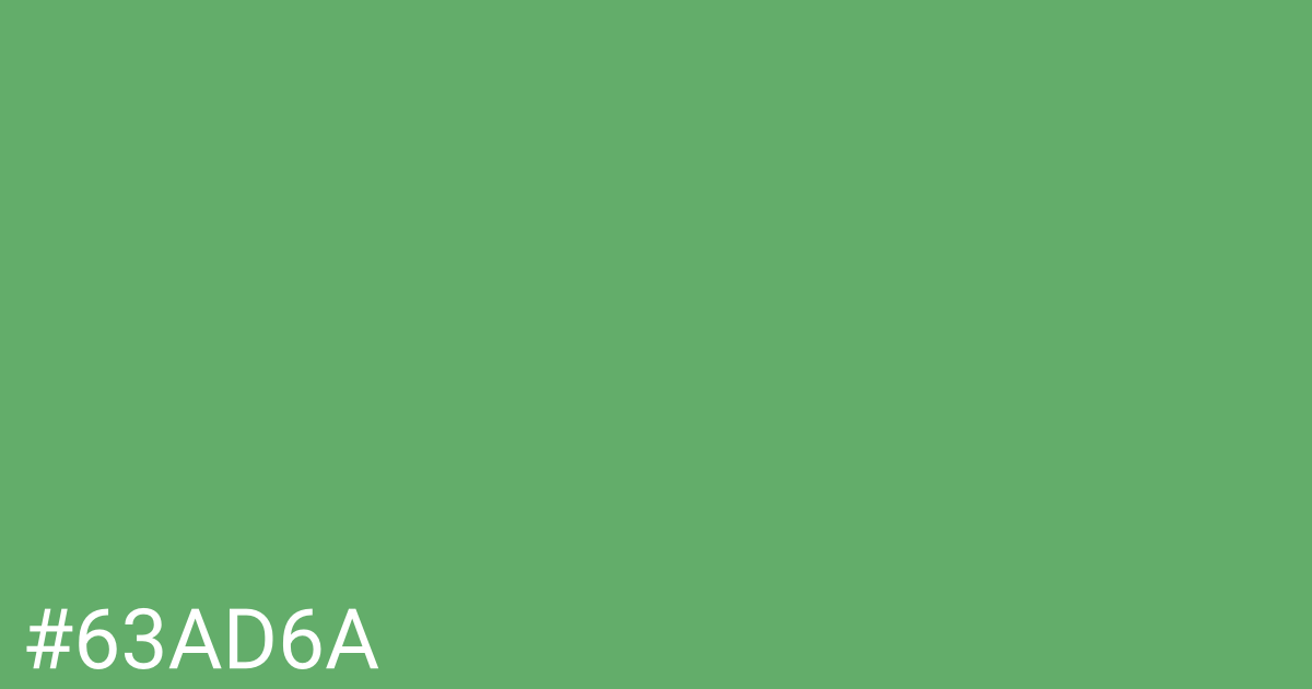 Hex color #63ad6a graphic