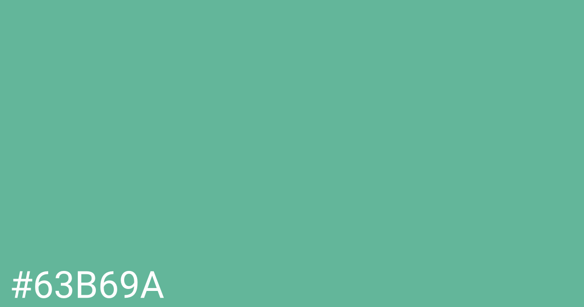 Hex color #63b69a graphic