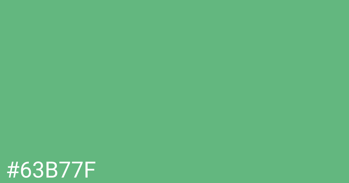 Hex color #63b77f graphic