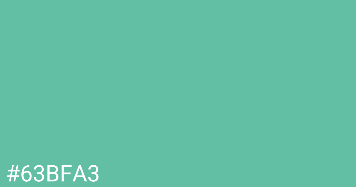 Hex color #63bfa3 graphic