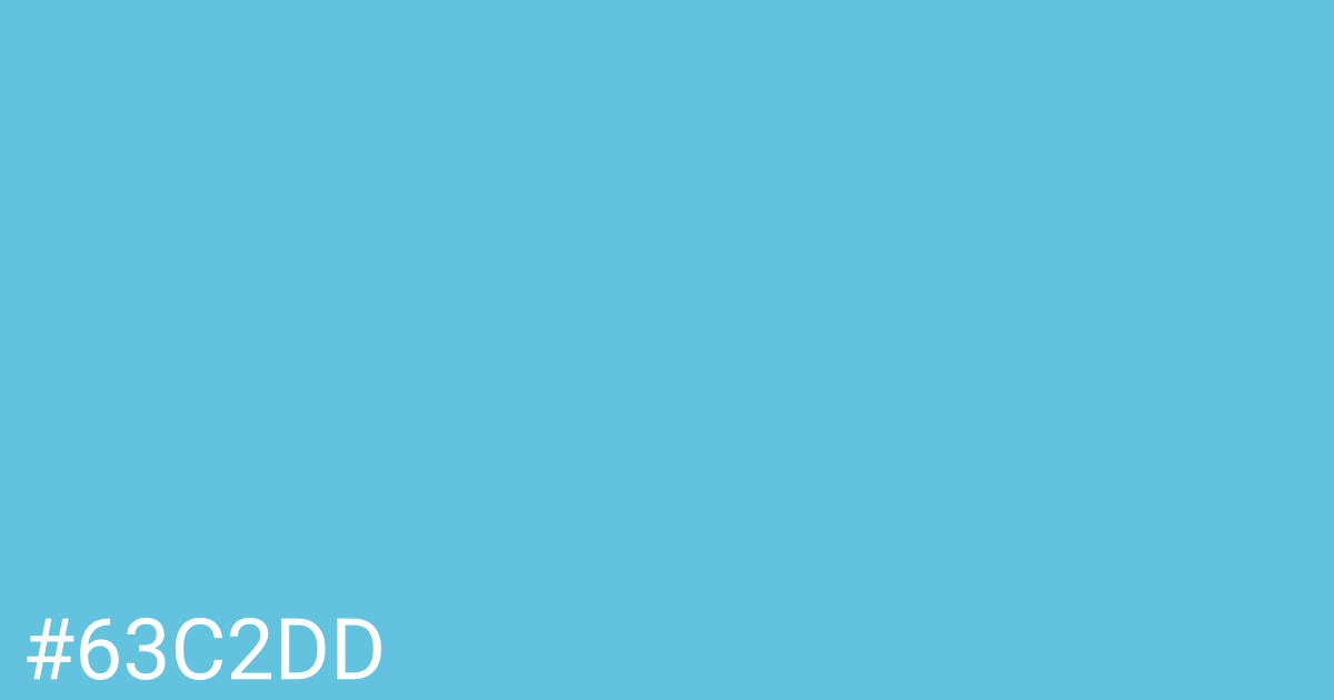 Hex color #63c2dd graphic