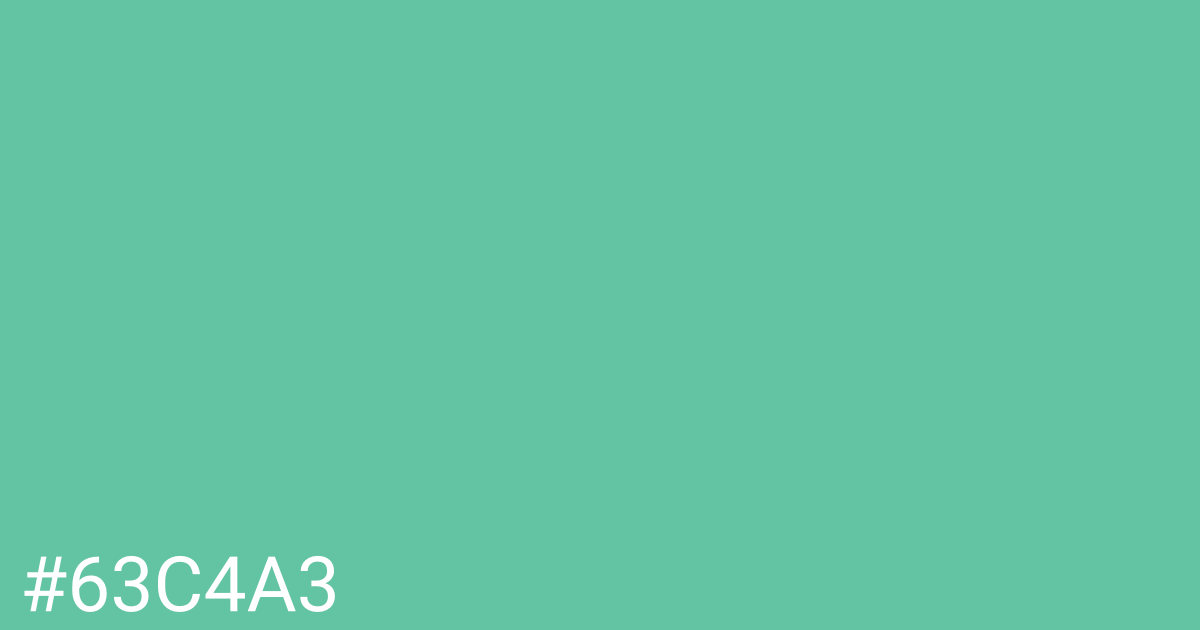 Hex color #63c4a3 graphic