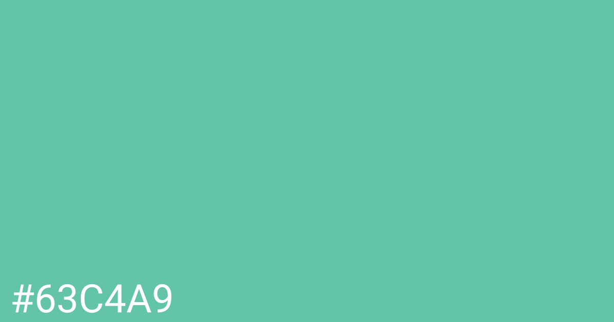 Hex color #63c4a9 graphic