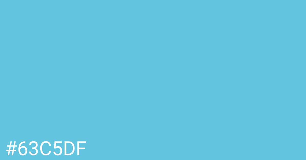Hex color #63c5df graphic