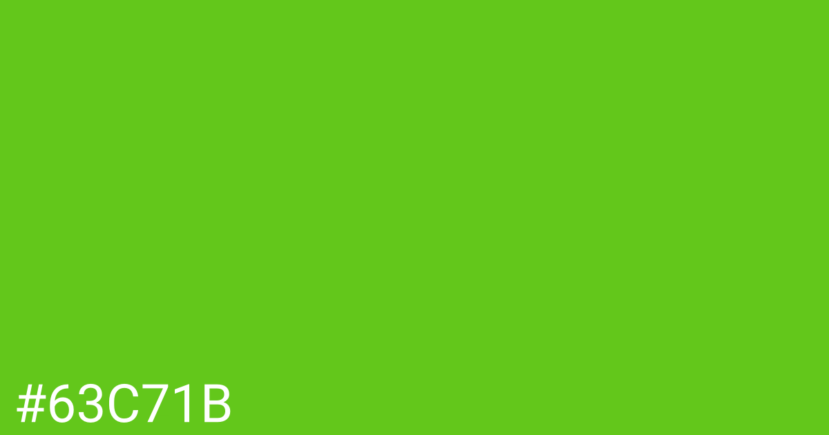 Hex color #63c71b graphic