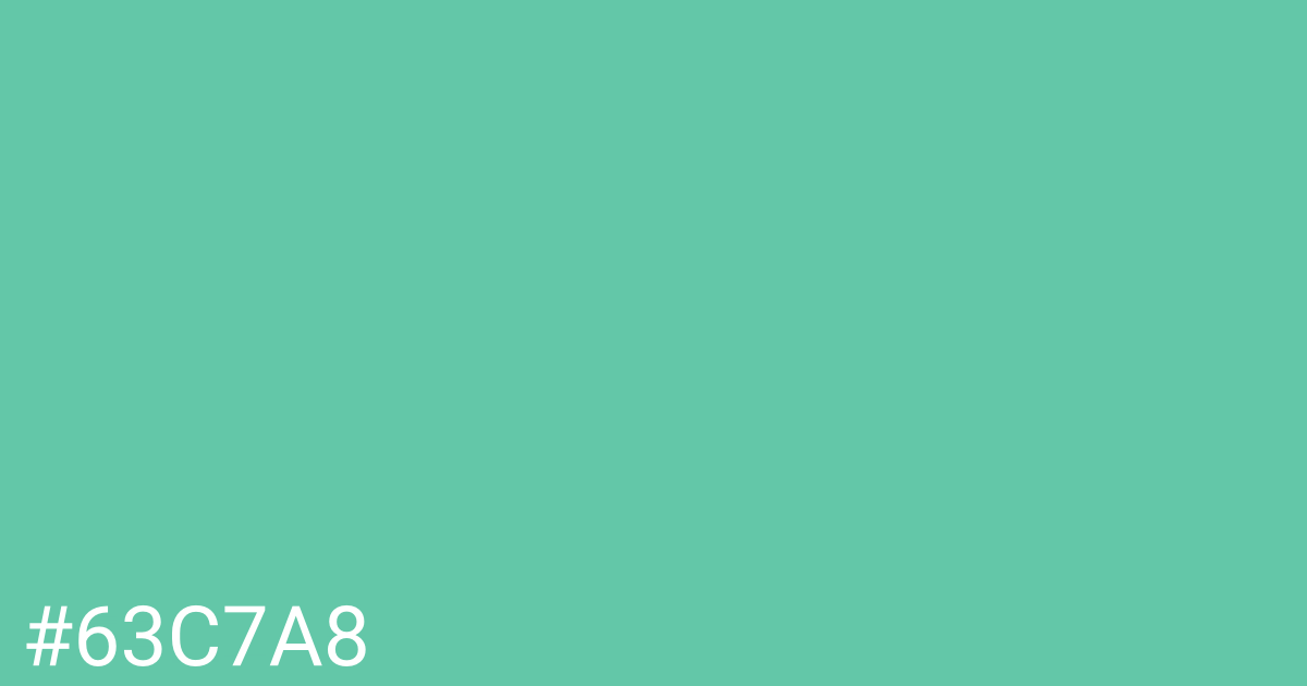 Hex color #63c7a8 graphic