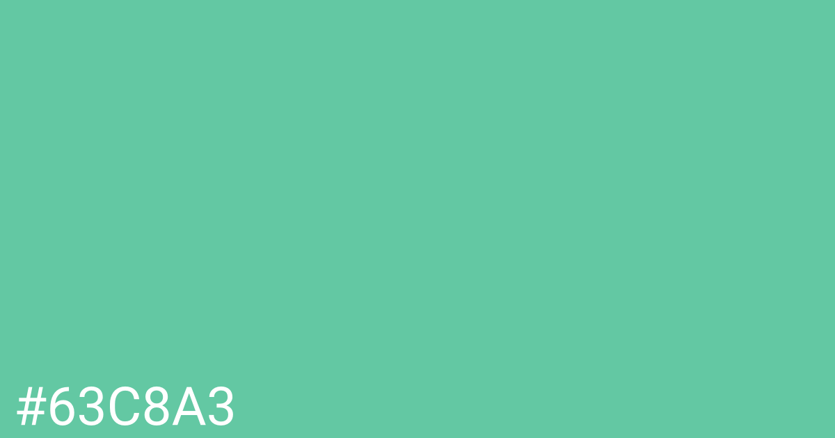 Hex color #63c8a3 graphic