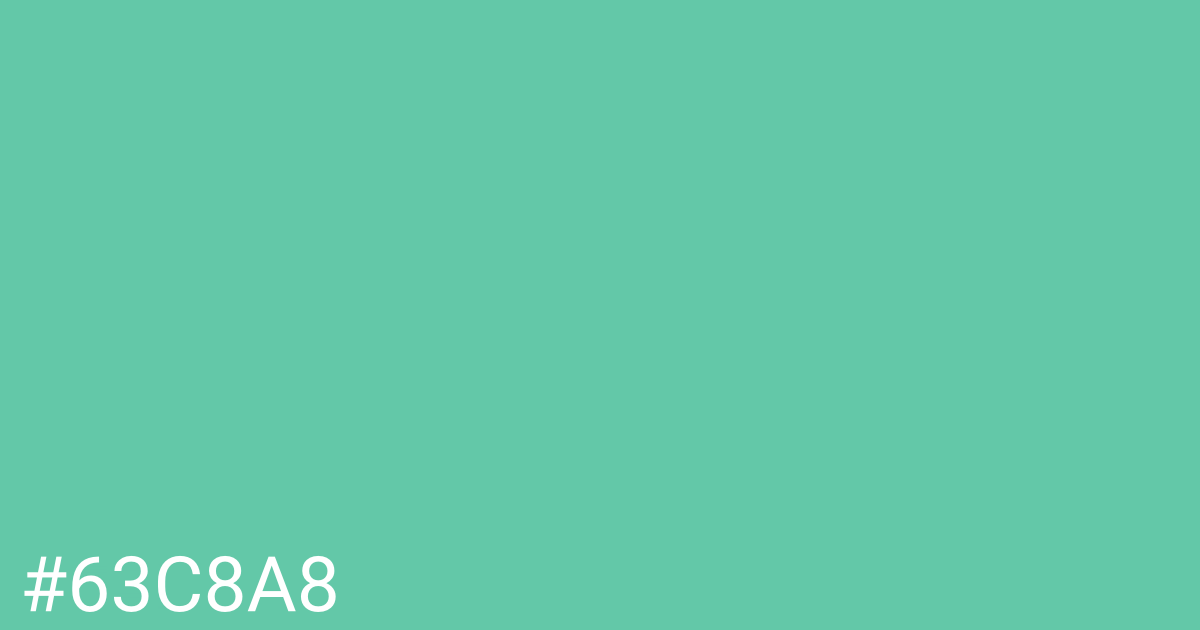 Hex color #63c8a8 graphic