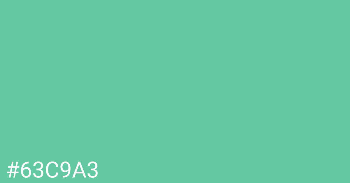 Hex color #63c9a3 graphic