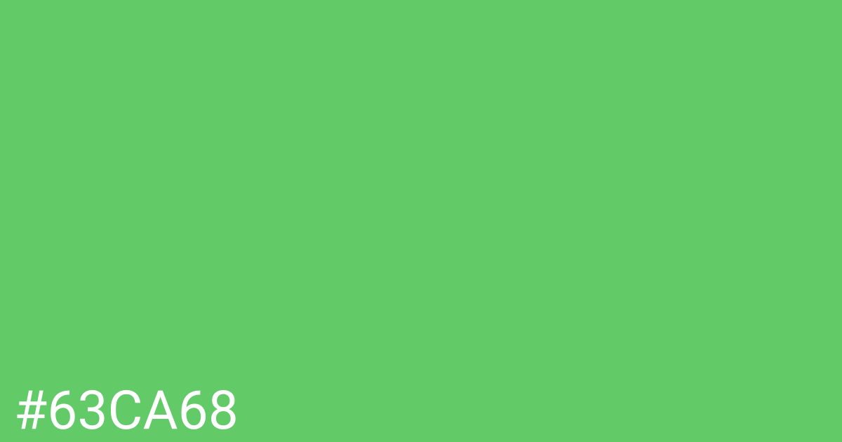 Hex color #63ca68 graphic