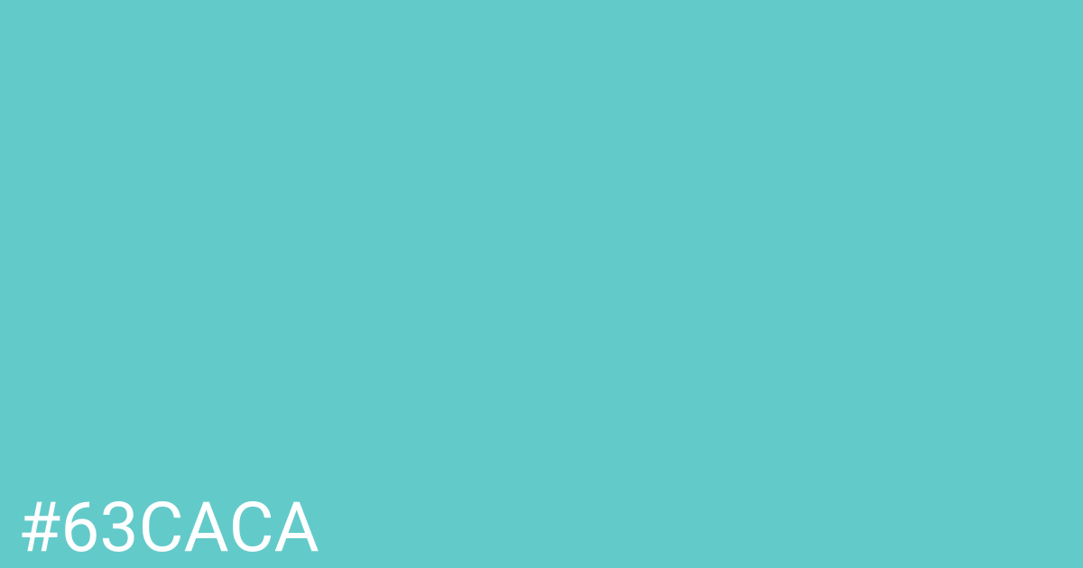 Hex color #63caca graphic