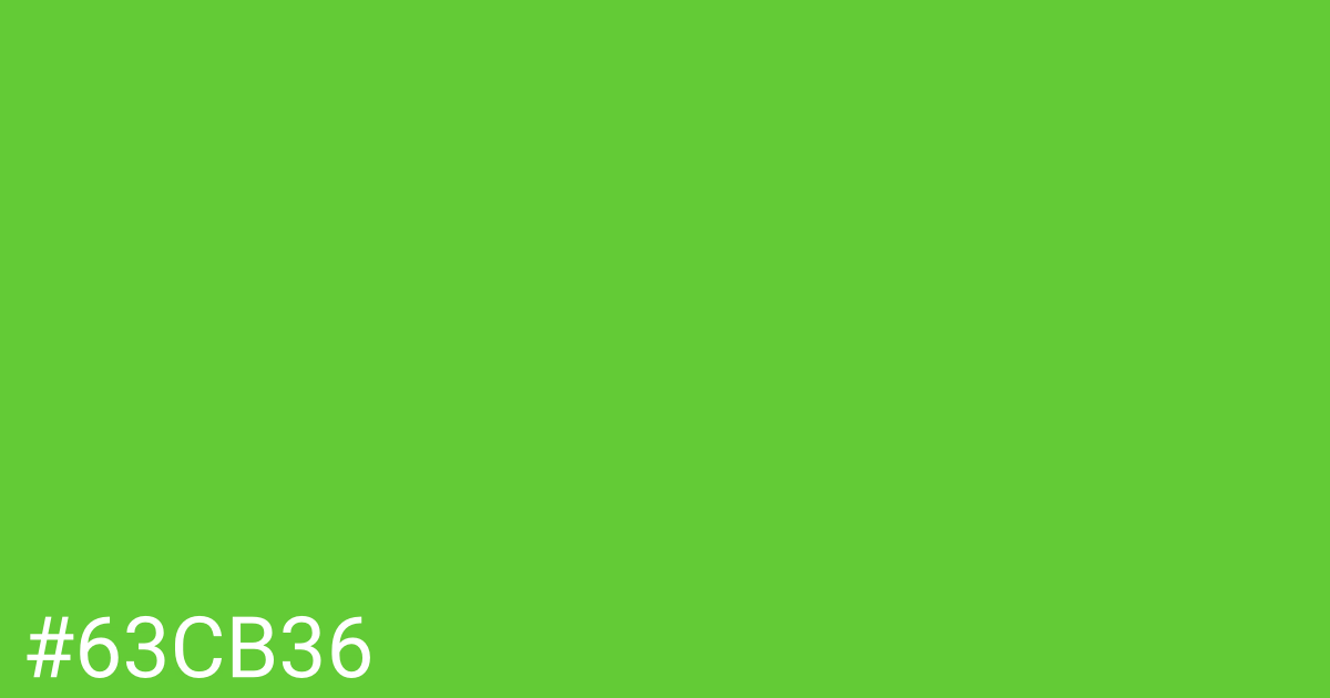 Hex color #63cb36 graphic