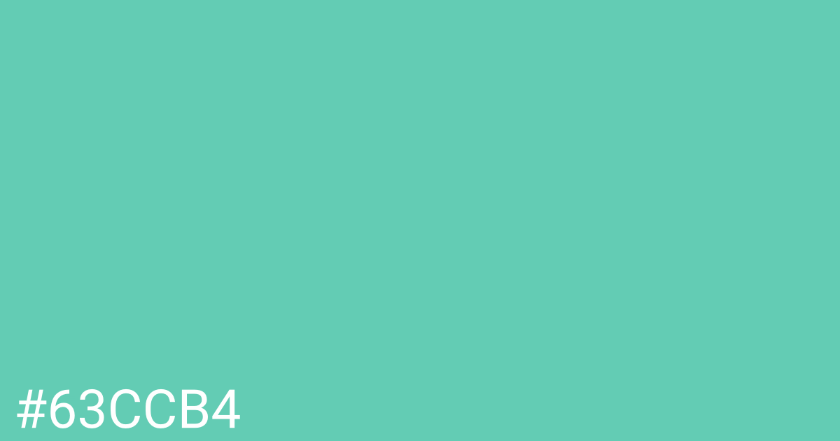 Hex color #63ccb4 graphic