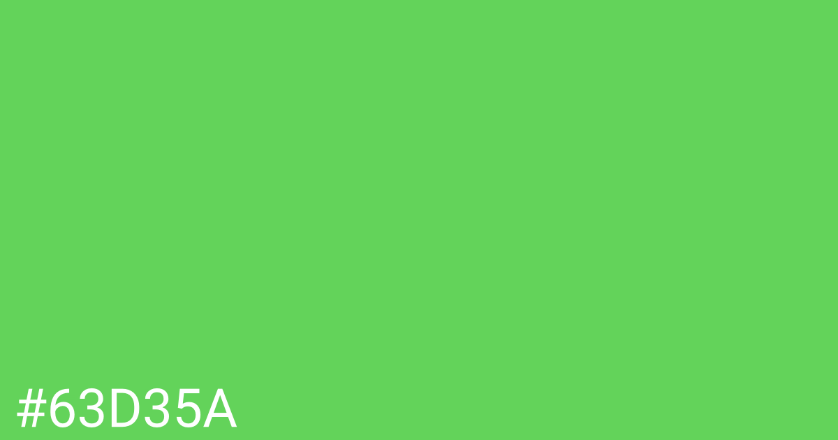 Hex color #63d35a graphic