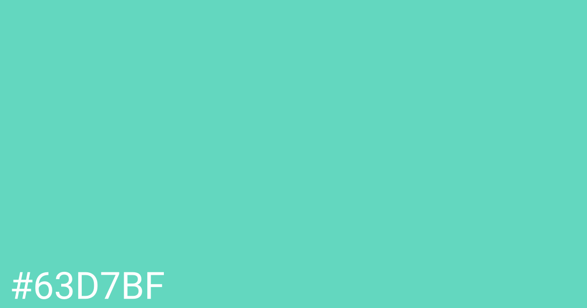 Hex color #63d7bf graphic