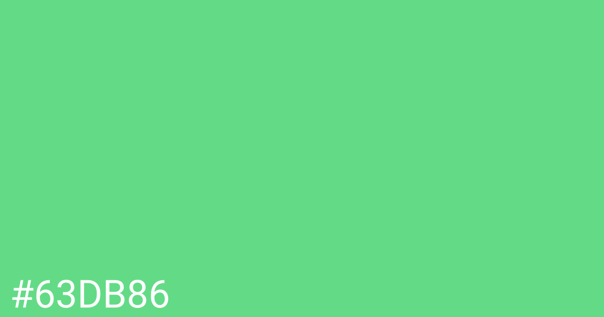Hex color #63db86 graphic