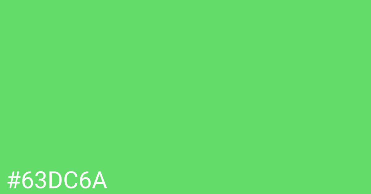 Hex color #63dc6a graphic