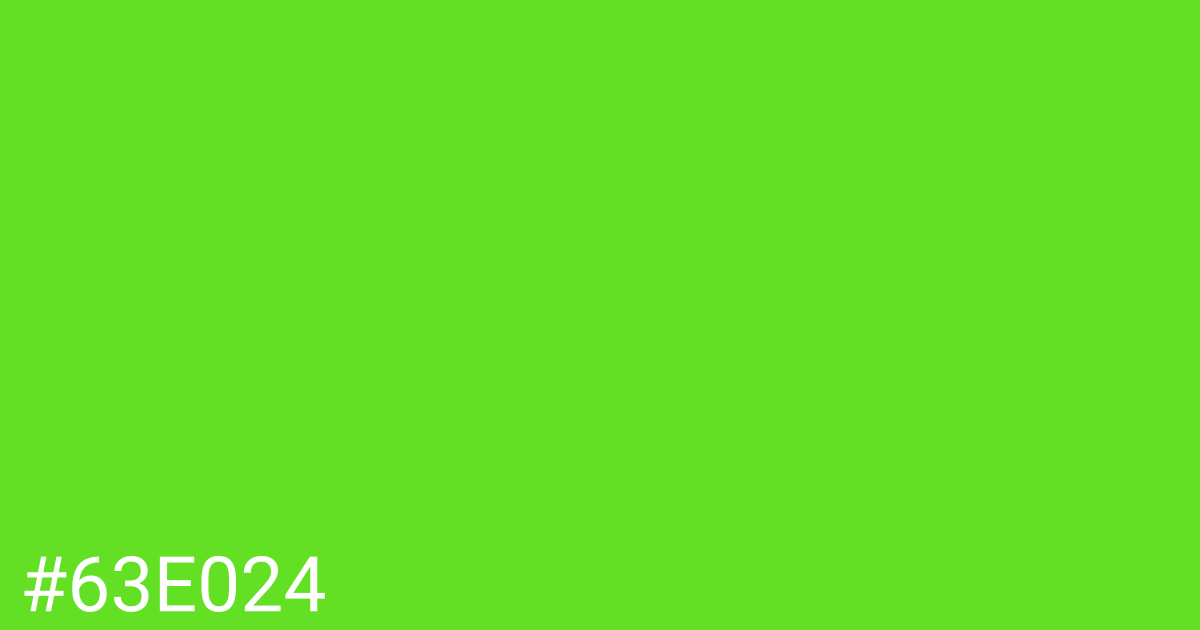 Hex color #63e024 graphic