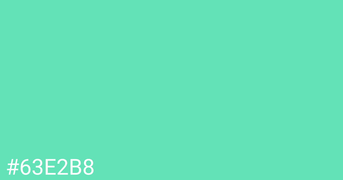 Hex color #63e2b8 graphic