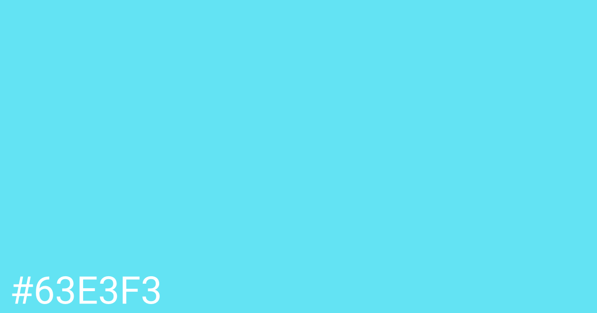 Hex color #63e3f3 graphic