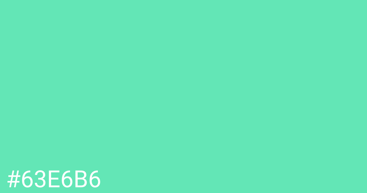 Hex color #63e6b6 graphic