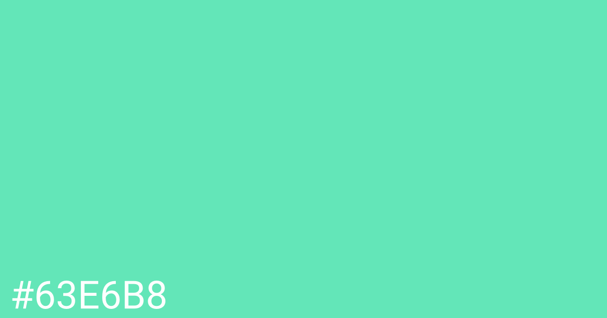 Hex color #63e6b8 graphic