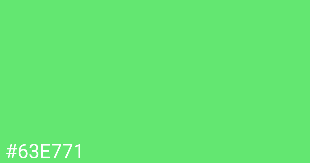 Hex color #63e771 graphic