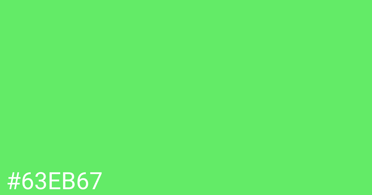 Hex color #63eb67 graphic