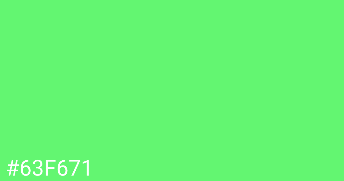 Hex color #63f671 graphic