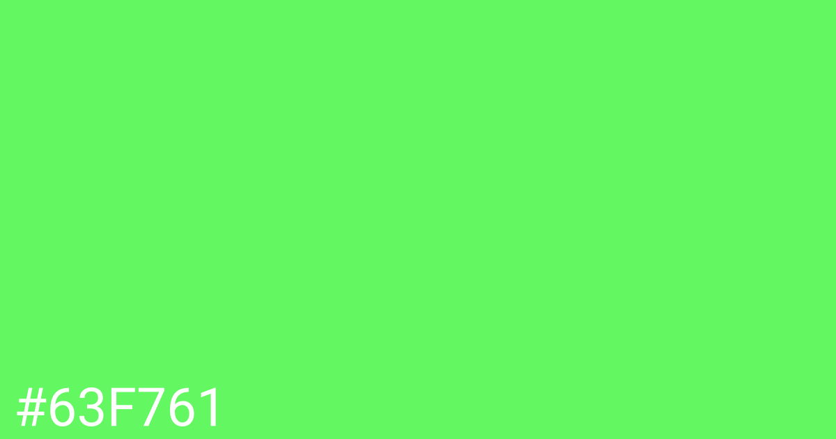 Hex color #63f761 graphic