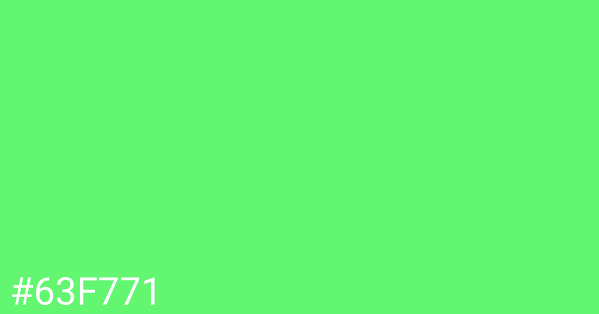 Hex color #63f771 graphic