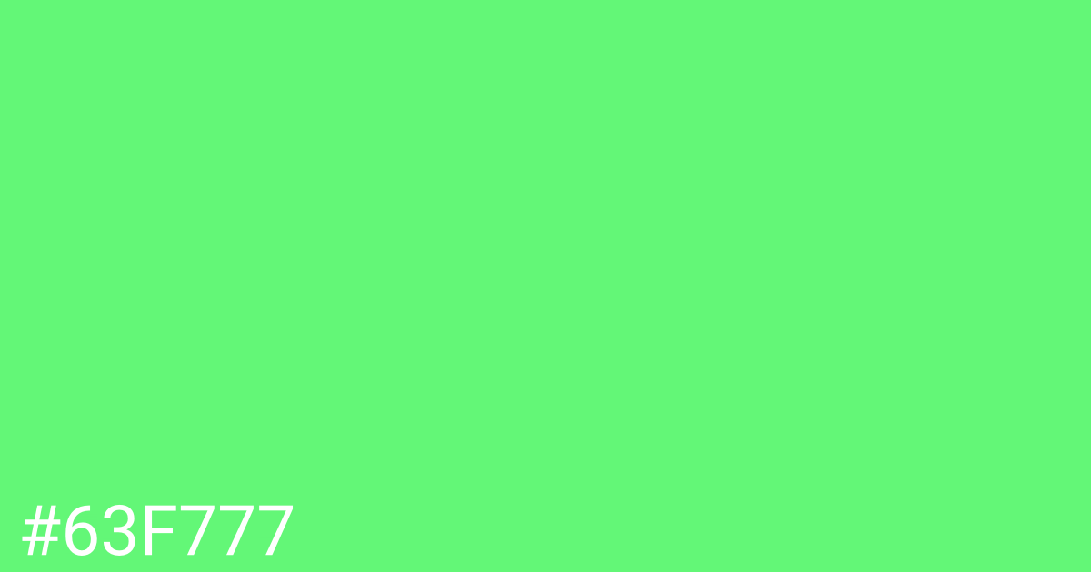 Hex color #63f777 graphic