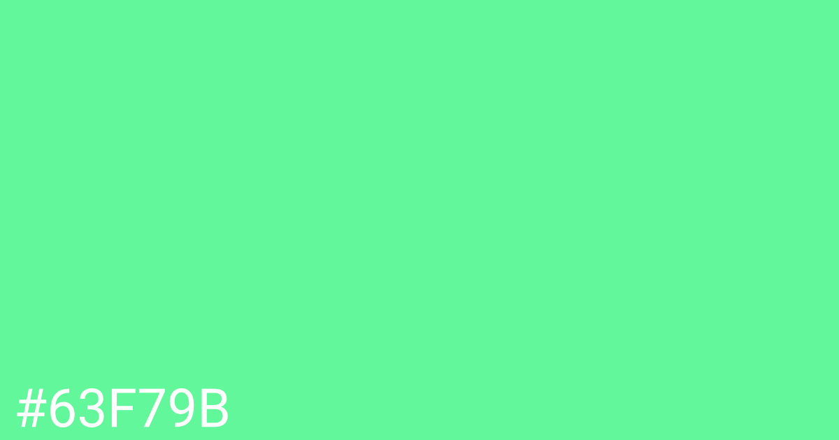 Hex color #63f79b graphic