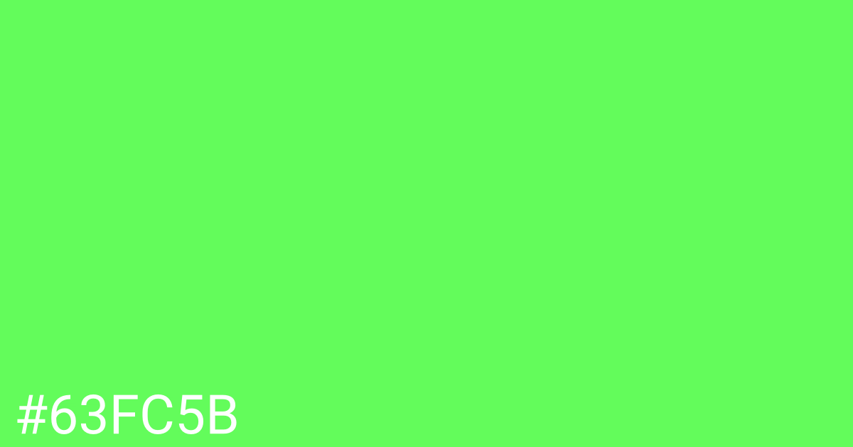 Hex color #63fc5b graphic