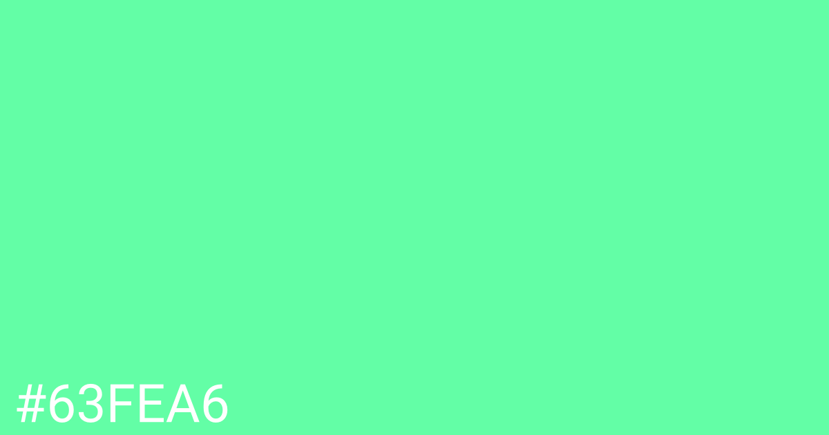 Hex color #63fea6 graphic