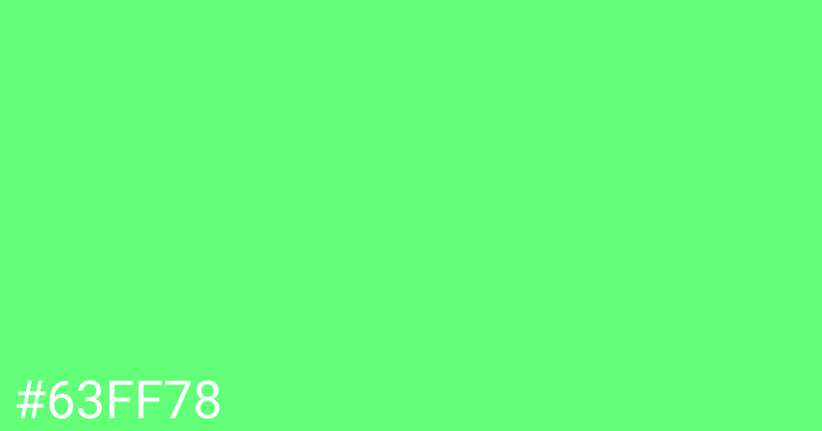 Hex color #63ff78 graphic