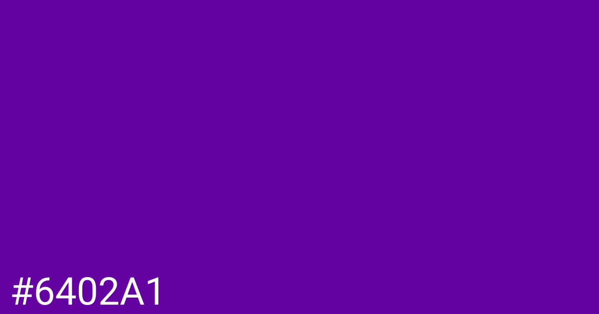 Hex color #6402a1 graphic