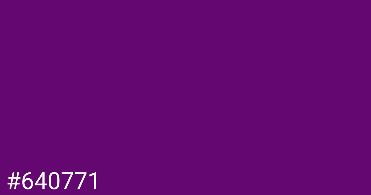 Hex color #640771 graphic