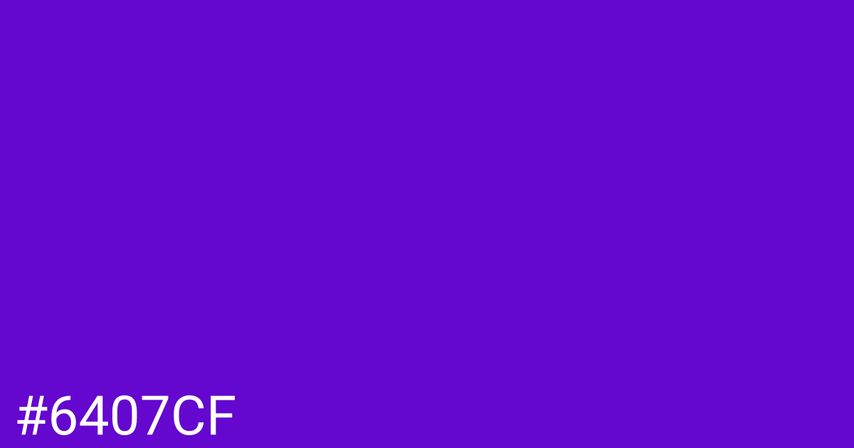 Hex color #6407cf graphic