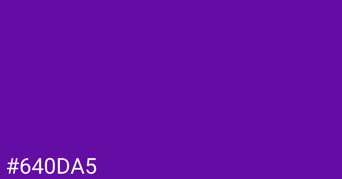 Hex color #640da5 graphic
