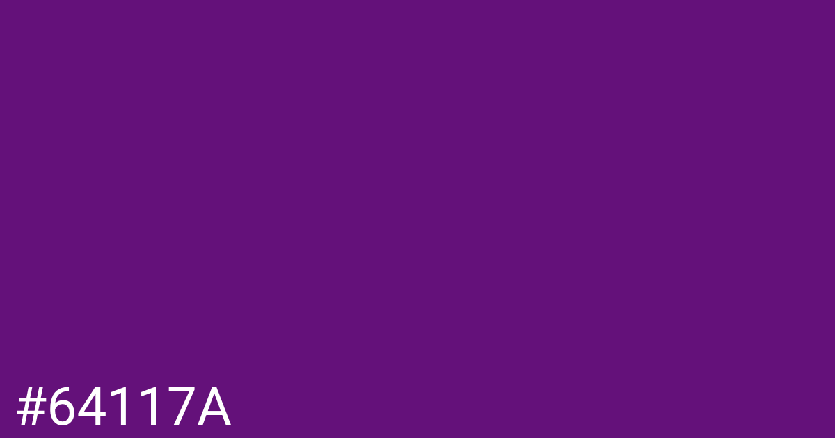 Hex color #64117a graphic