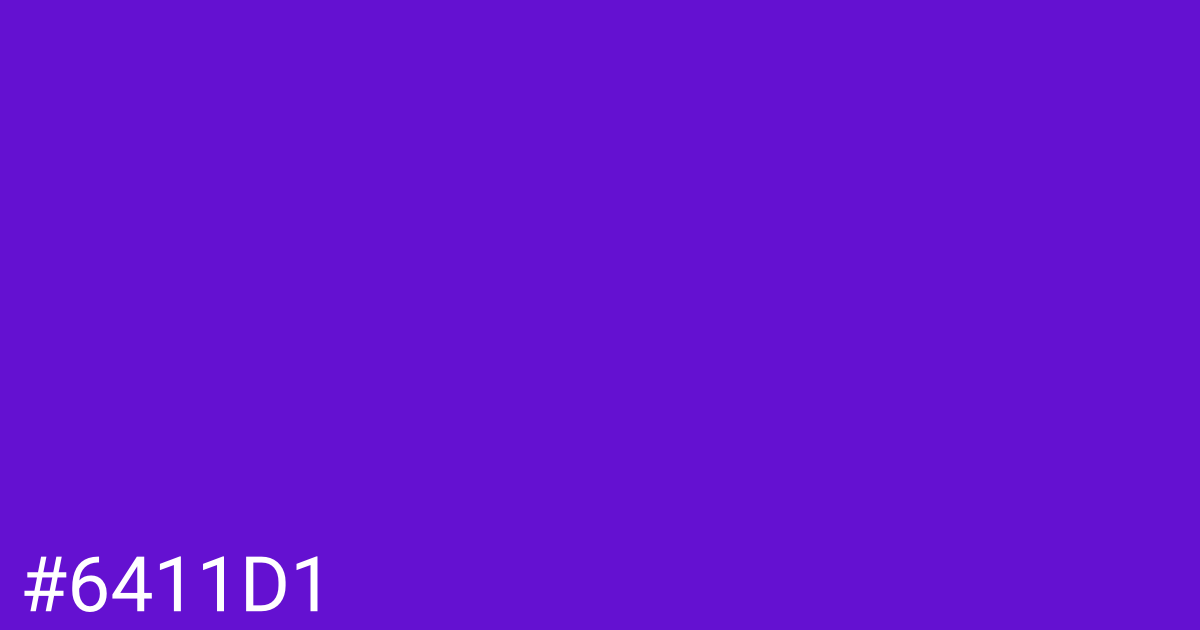 Hex color #6411d1 graphic