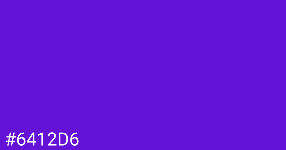 Hex color #6412d6 graphic