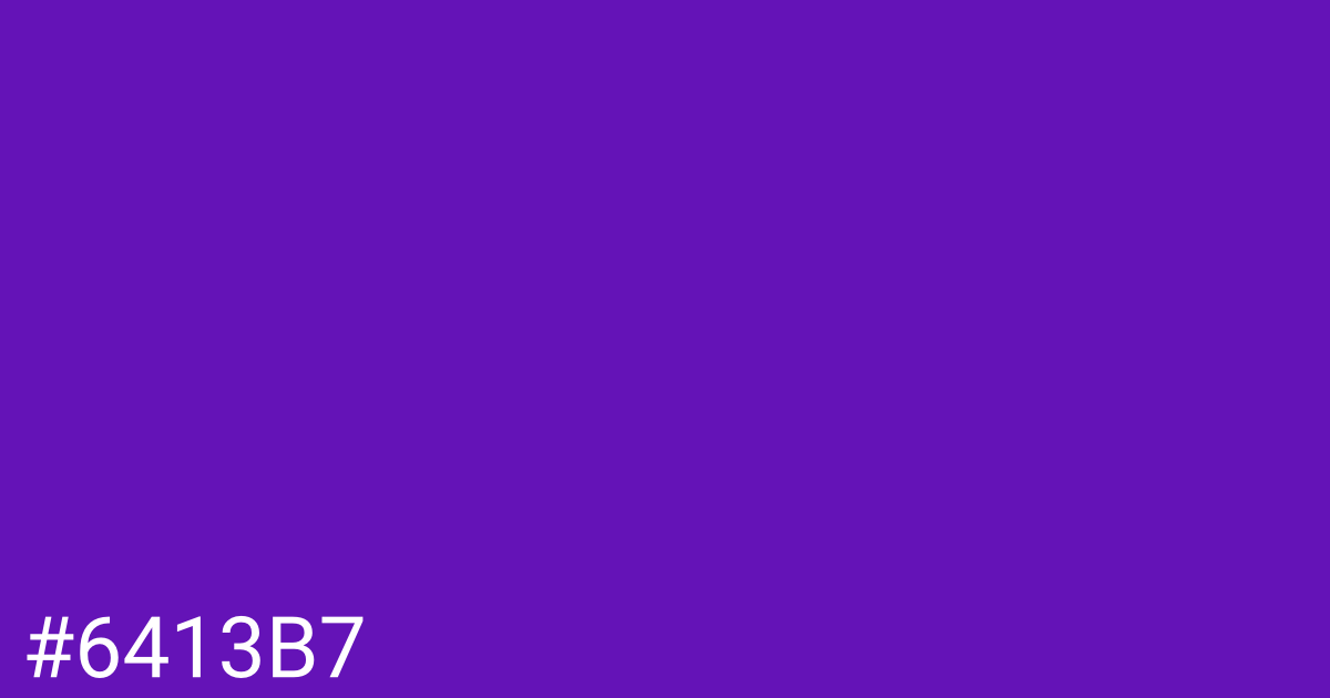 Hex color #6413b7 graphic