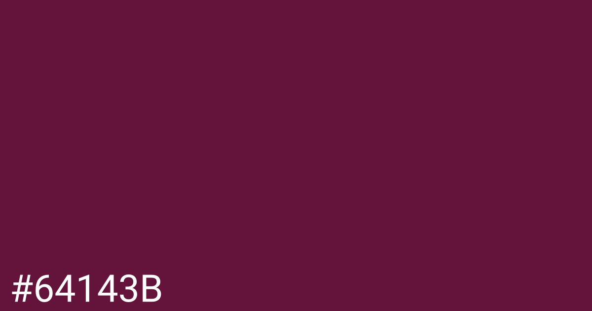 Hex color #64143b graphic