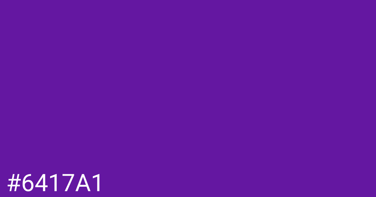 Hex color #6417a1 graphic