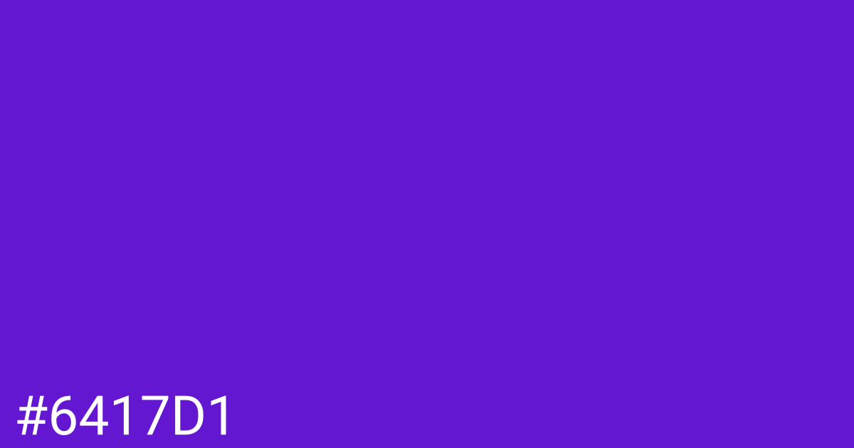 Hex color #6417d1 graphic