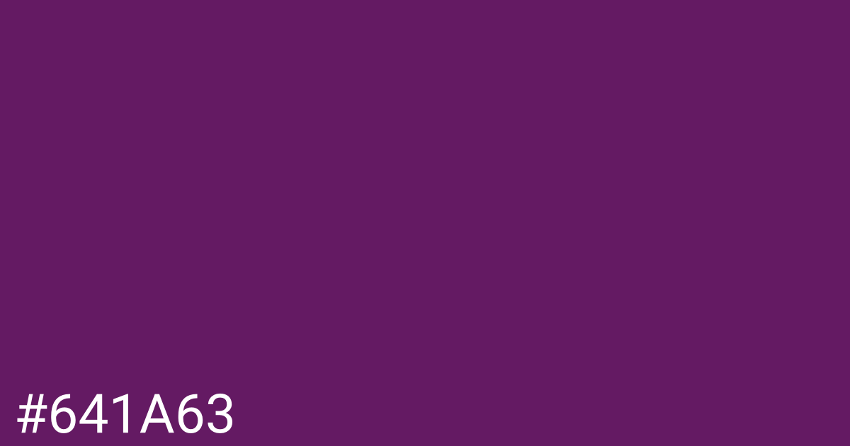 Hex color #641a63 graphic