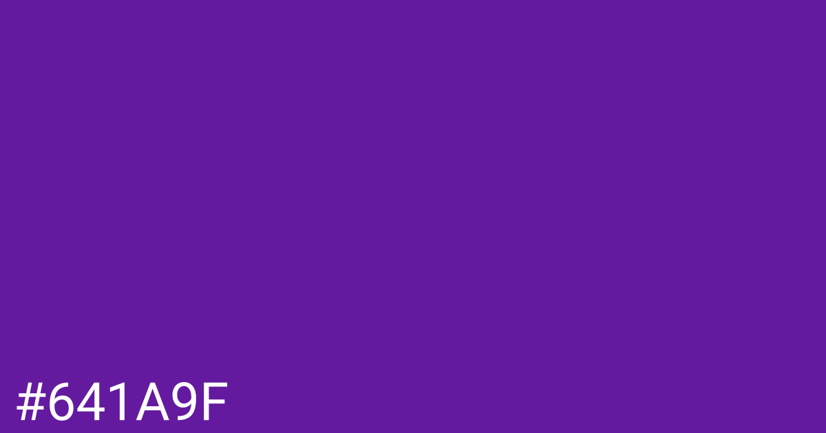 Hex color #641a9f graphic